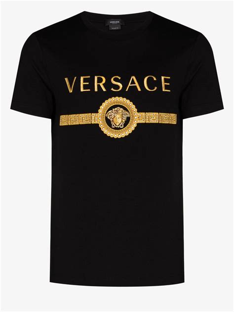 versace logo tshirt|Versace logo black.